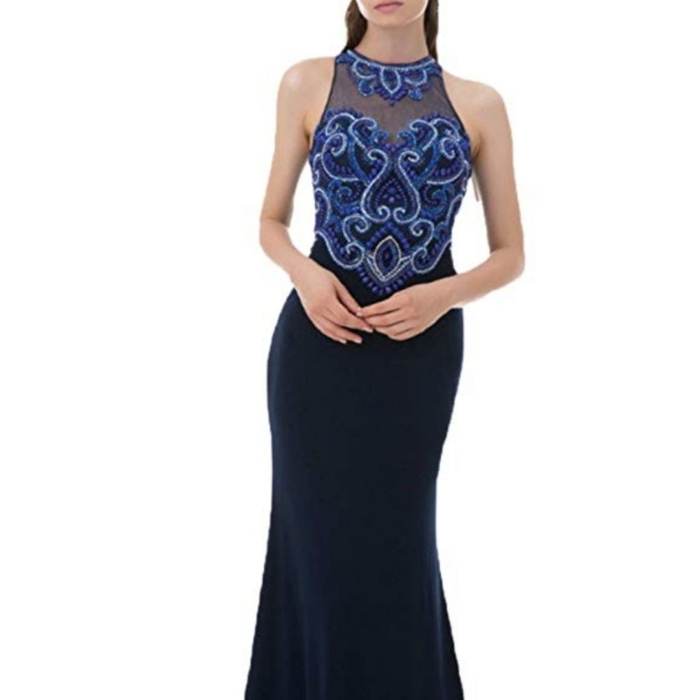 Mermaid Prom/Formal Long Applique Dress